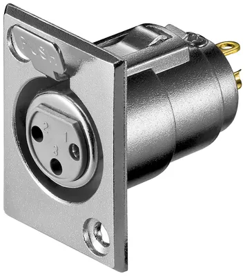 Produktbild von Mikrofon-Einbaubuchse, 3Pin (schwarz, 1 Stück)