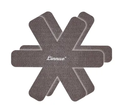 Produktbild von Linnuo 2er Set Pfannenschoner 38 cm XL Pfannenschutz Stapelschutz für Pfannen Töpfe grau