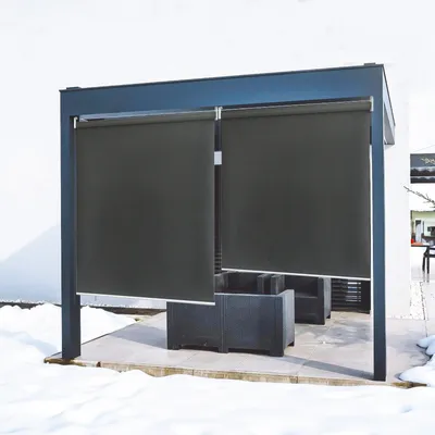 Zdjęcie produktu dla Markiza pionowa Izrielar 180 x 240 cm Roleta balkonowa Ciemnoszara Ochrona przed promieniowaniem UV Ochrona przed słońcem Ochrona przed wzrokiem wodoodporna odporna na warunki atmosferyczne Balkon Taras