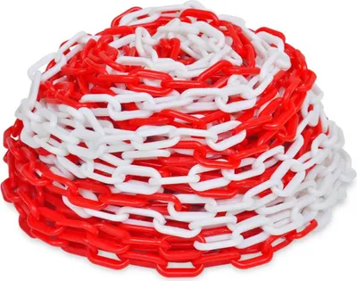 Obrázek produktu pro vidaXL Bariérové řetězy 2 ks. Červený a bílý plast 30 m