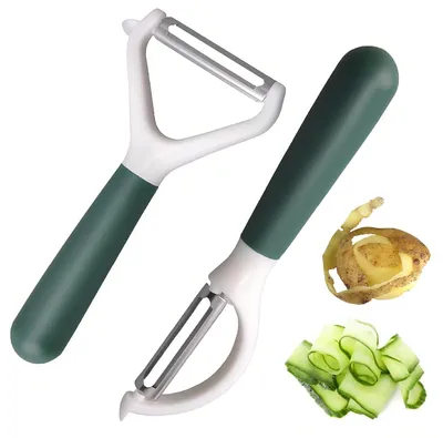 Productafbeelding van Set van 2 Groenteschillers in Roestvrij Staal (3 cm & 17,5 cm)