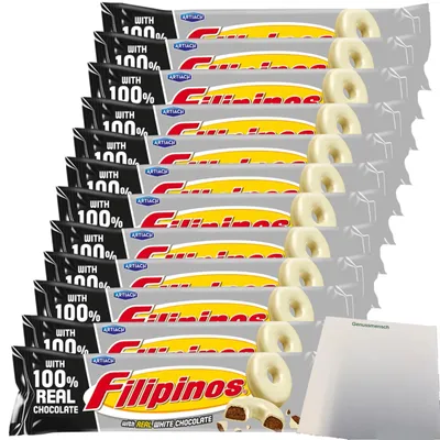 Produktbild von Filipinos White Chocolate VPE (12x120g Packung) + usy Block