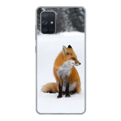 Produktbild von MuchoWow® Handyhülle Schutzhülle Hülle für Samsung Galaxy A51 Fuchs - Schnee - Winter Silikon Softcase Handy Hülle - Schutzabdeckung