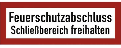 Produktbild von Dreifke® Aufkleber Feuerschutzabschluss Schließbereich freihalten, Folie, 297...