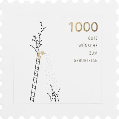 Produktbild von Räder Briefmarkenkarte 1000 gute Wünsche 14x14cm