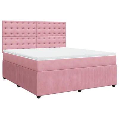 Produktbild von Boxspringbett mit Matratze Rosa 180x200 cm Samt
