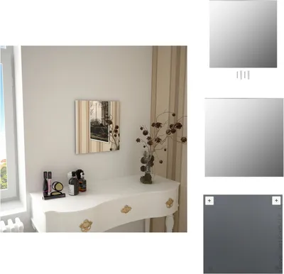 Image de vidaXL Miroir mural 40 x 40 cm Carré verre - Miroir
