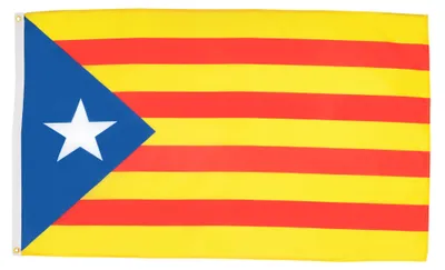 2 Flaggen Katalonien Estelada Blava 90x60 cm Polyester
