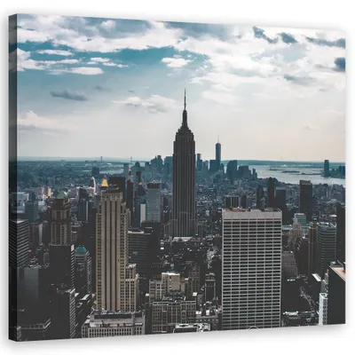 Immagine prodotto di Quadro su tela città e architettura - grigio 50x50 cm Feeby quadro da parete grigio pronto per essere appeso