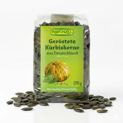 Produktbild von Rapunzel Kürbiskerne geröstet - 200g - 1 Beutel