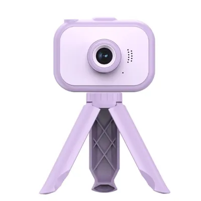 Produktbild von ZELURXX Kinderkamera Lila HD Dual Kamera Mit Stativ 32G Speicherkarte IPS Display 1080P Video