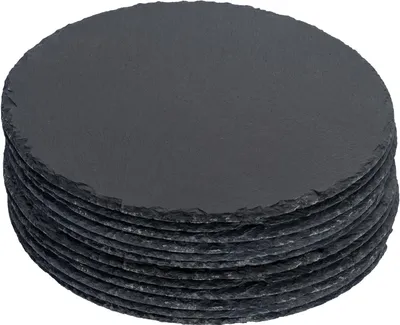 Produktbild von Argon Ta Runde Schiefer-Tischsets – 30 cm – 12 Stück