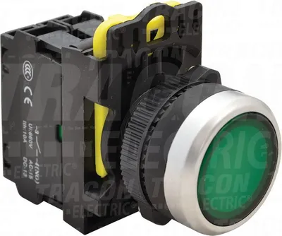 Immagine prodotto di Pulsante illuminato, verde 1xNO, 5A/230V IP65, LED