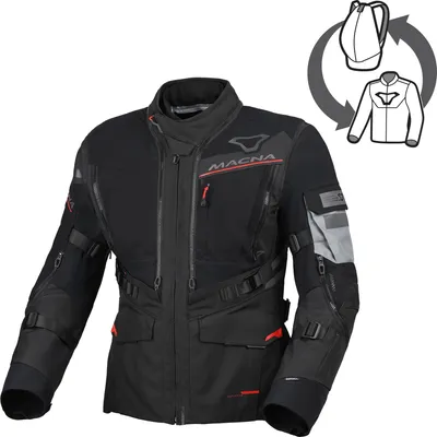 Zdjęcie produktu dla Wodoodporna kurtka motocyklowa Macna Flexodus, czarna, rozmiar L