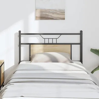 Produktbild von Kopfteil Sonoma-Eiche 80 cm Holzwerkstoff und Stahl, Kopfteile DesignMöbel