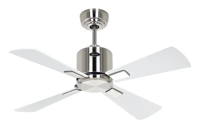 Immagine prodotto di Ventilatore da soffitto a risparmio energetico con telecomando Eco Neo III 92 cm Cromo opaco Lame Bianco / Grigio luce