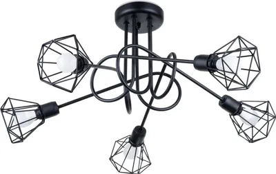 Zdjęcie produktu dla Żyrandol ARTEMIS czarny 5xE14x40W metal wym:28,5x58x58cm IP20 Sollux Lighting