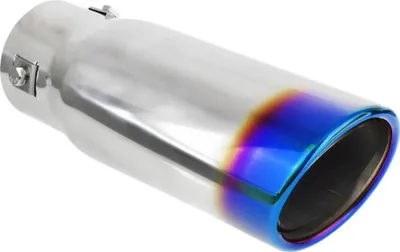 Produktbild von AMiO 02353 Auspuffblende Endrohr Blende Gerade Oval Verbrannt Blau Edelstahl Verchromt