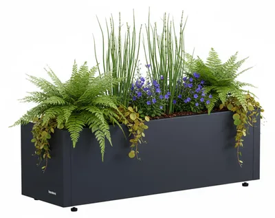 Produktbild von Herstera Garden Cube Balcony L Metall Blumenkasten rechteckig 80x25x25 cm