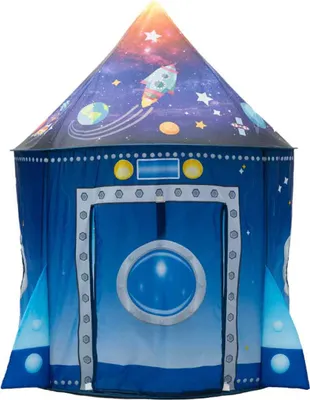 Produktbild von Indoor-Spielhauszelt im Raketenstil für Kinder – schlaffreundlicher Spielraum für Jungen und Mädchen