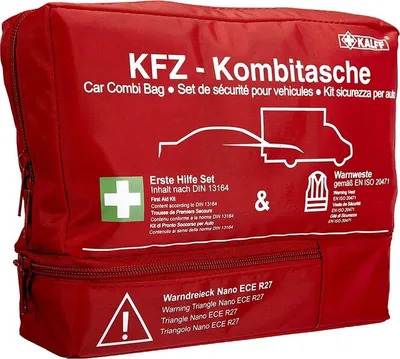 Produktbild von Kalff KFZ Kombitasche Verbandstasche Auto Warnweste Warndreieck Nano