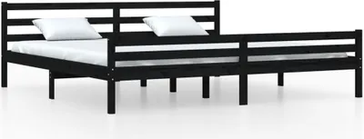 Obrázok produktu pre vidaXL Posteľ z masívneho dreva čierna 200x200 cm