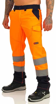 Produktbild von Mivaro Warnschutzhose Herren Arbeitshose mit Reflexstreifen - robuste Sicherheitskleidung für Baustelle & Handwerk - EN ISO 20471
