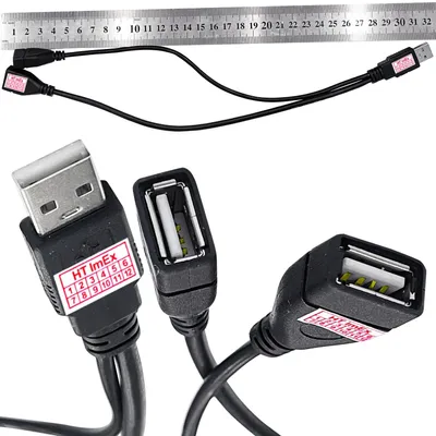 Produktbild von USB-Kabel Y-Verteiler USB Typ A Stecker zu 2 x USB Typ A Buchse Adapterkabel