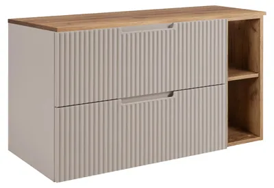 Produktbild von Badezimmerschrank, Kaschmir / Craft-Eiche, 80 (60 + 20) x 58,6 x 46 cm