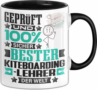 Produktbild von Kiteboarding-Lehrer Geschenk Lustiger Spruch für Kiteboarding-Lehrer Geschenkidee Bester Kiteboarding-Lehrer Der Welt (Schwarz)