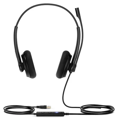 Zdjęcie produktu dla Yealink UH34 Lite Dual Teams, Przewodowa, 20 - 20000 Hz, Biuro/centrum telefoniczne, 110 g, Zestaw słuchawkowy, Czarny