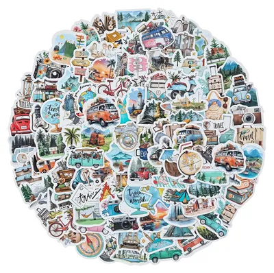 Productafbeelding van 206 Stuks Reisstickers voor Scrapbooking en Journaling