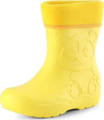 Produktbild von Ladeheid Eva Kinder Jungen Mädchen Gummistiefel Regenschuhe gefüttert LA-CA-11 (Gelb, 28/29 EU)