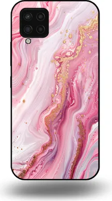 Produktbild von Smartphonica Handytasche passend für Samsung Galaxy A42 5G mit Marmordruck - TPU Rückseitenschutzhülle Marmordesign - Pink