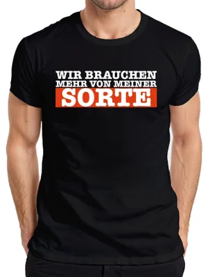 Productafbeelding van We hebben meer van dit heren T-shirt nodig: "Ik ben grappig en hou van mezelf", zwart, maat M
