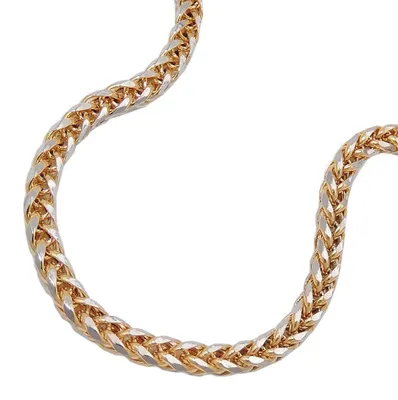 Zdjęcie produktu dla Bransoletka, pleciona, 2,4 mm, złoto próby 585 (żółte złoto), pokryta rodem, długość 19 cm