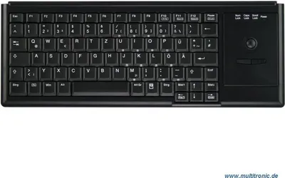 Produktbild von Contour Design Active Key Contour Industrietastatur IP68 Trackball Mini Kabelgebunden Schwarz DE 4400, Mini, Kabelgebunden, USB, Scherenschalter, QWERTZ, Schwarz