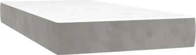 Produktbild von vidaXL Taschenfederkernmatratze Mittel Hellgrau 80x210x20 cm Samt