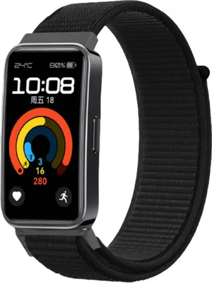 Produktbild von INF Nylon-Uhrenarmband für Huawei Band 8/9 Schwarz