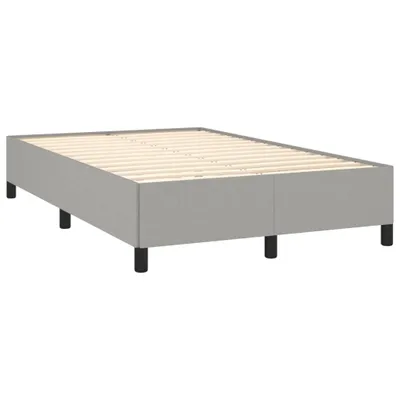 Image de Cadre de lit sans matelas gris clair 120x190 cm tissu