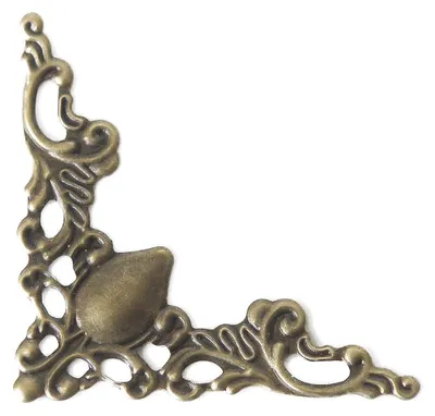 Produktbild von 100 Verzierungen Ornament-Ecken 2,2 x 2,2 cm antikmessing Buchecken Deko-Ecken