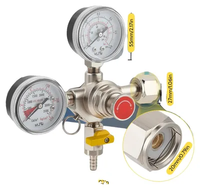 Productafbeelding van Drukregelaar, dubbele manometer, CO2-compatibel, WEISS