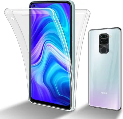 Immagine prodotto di Custodia Cadorabo per Xiaomi RedMi NOTE 9 in TRANSPARENT 360° protezione completa fronte e retro, protezione a tutto tondo con protezione dello schermo cover posteriore TPU custodia per cellulare