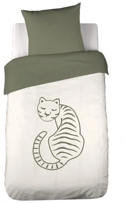 Image de Parure de lit pour enfant, 140 x 200 cm, motif tigre