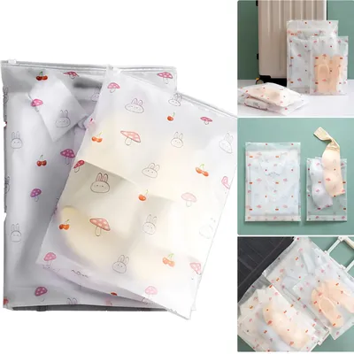 Productafbeelding van Solidchoice - Duidelijke Plastic Kledingzakken met Rits, 12 Stuks