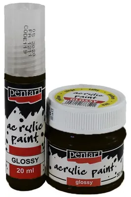Obrázek produktu pro Lesklá akrylová barva Pentart 20 ml - black