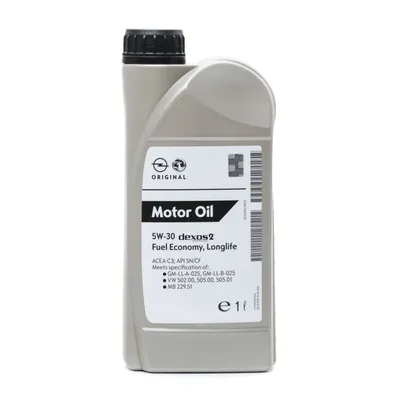 Produktbild von Original OPEL GM Öl DEXOS2™ SUPER SYNTHETIC 5W-30 1 Liter Motoröl Synthetisch VW 502 00 VW 505 00 VW 505 01 MB 229.51 GM LL-A-025 GM LL-B-025