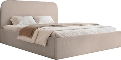 Image de Selsey Sonvivo - Lit rembourré 140x200 avec sommier, chenille, beige