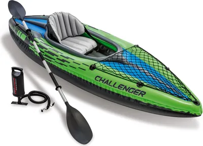 Produktbild von Intex- Boot Kajak Schlauchboot Challenger K1 Set, bis 100kg - grün, 68305NP