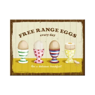 Produktbild von Nostalgic-Art - Magnet 6 x 8 cm - Home & Country - Free Range Eggs